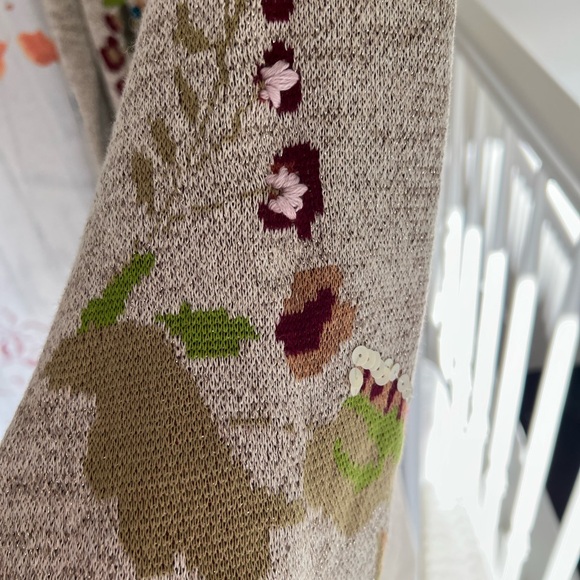 Knitted & Knotted Floral Embroidered Sweater dress - Picture 5 of 9